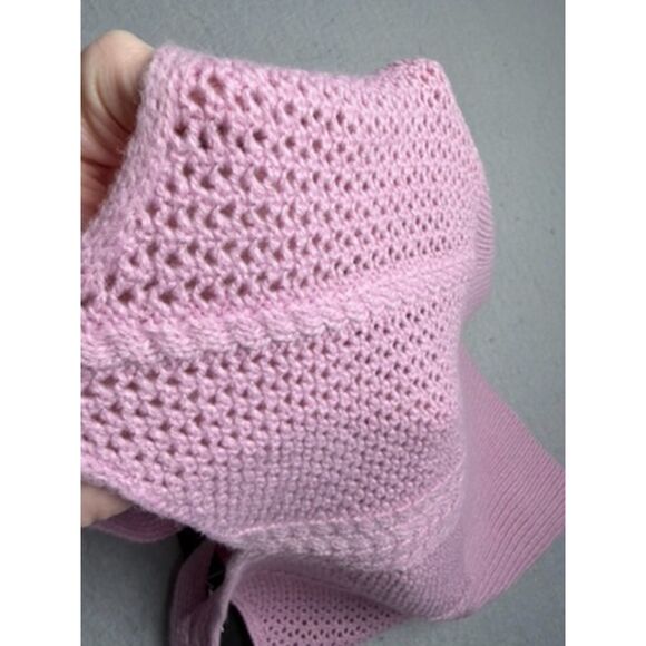 NWT L Lulus Knit Crochet Crop Tank Pink Purple Summer Soft Thin/Thick  Straps - Picture 3 of 5